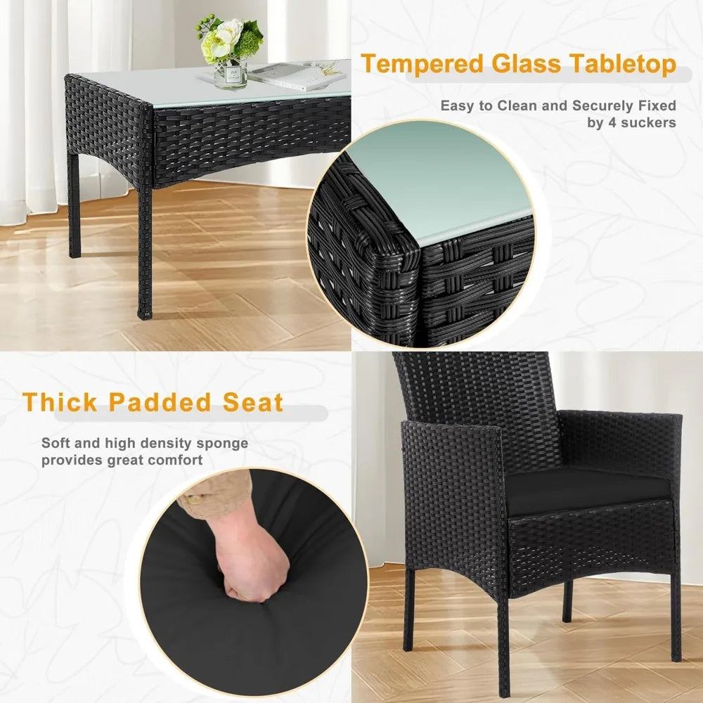 Outdoor Wicker Patio Furniture Set