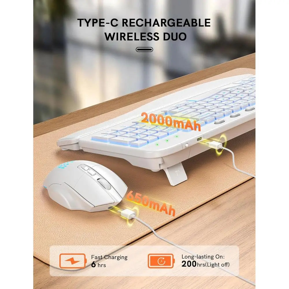 Wireless Ergonomic Keyboard and Mouse