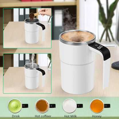 Smart Mixing Coffee Cup LED display USB charging