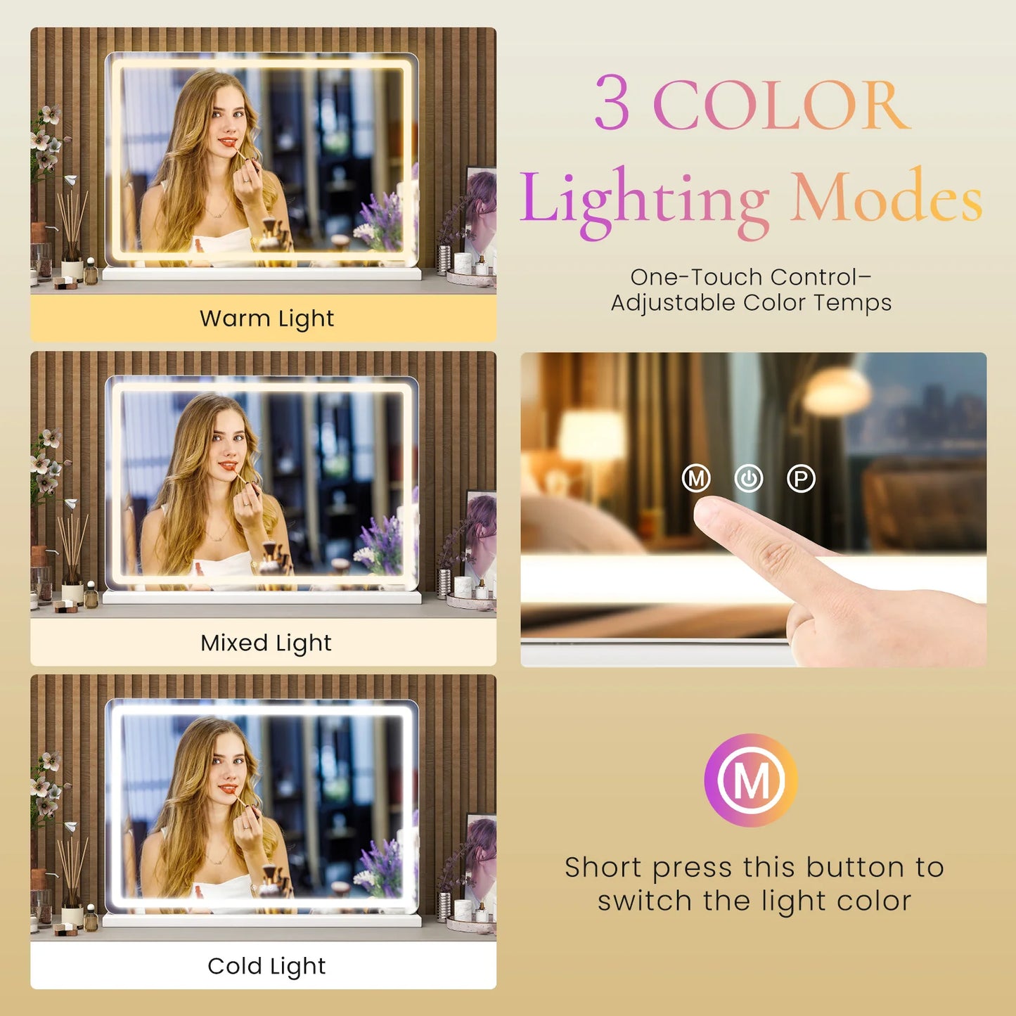Dimmable LED Vanity Mirror