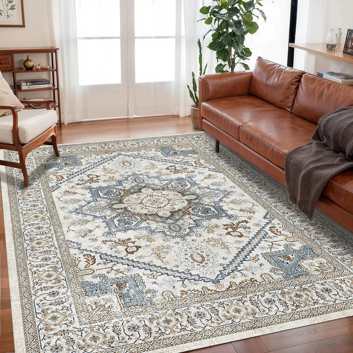 VIKAMA Bohemian Crystal Velvet Anti-Slip Rug