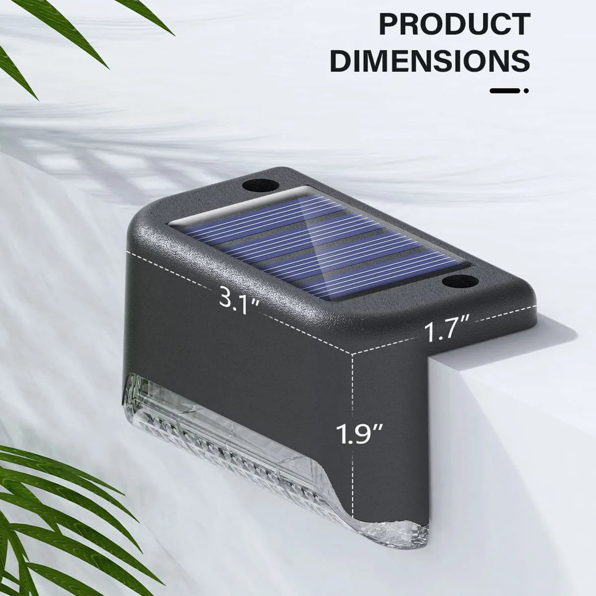4pk/12pk LED Solar Deck & Stair Lights