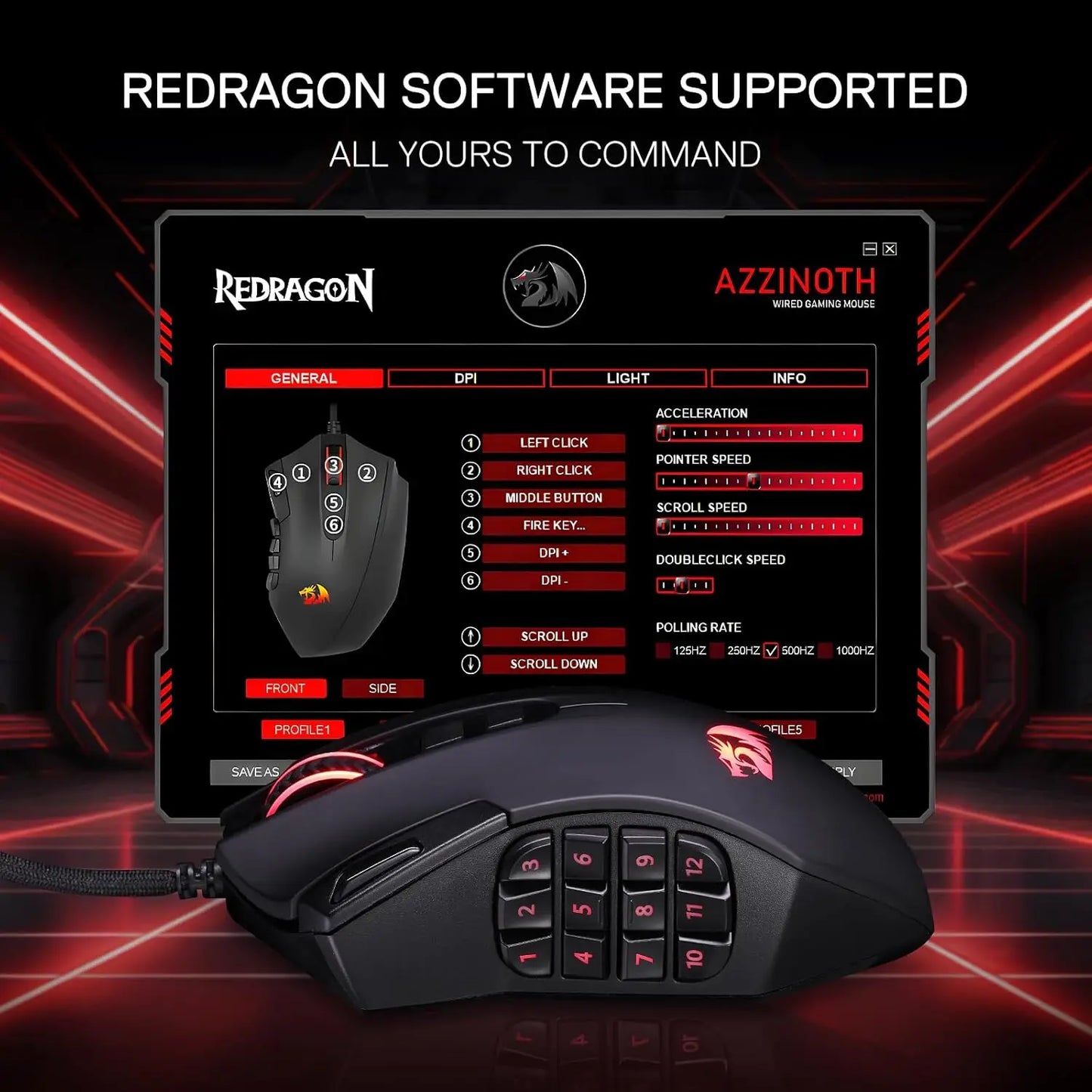 Redragon M921 MMO Wired Mouse