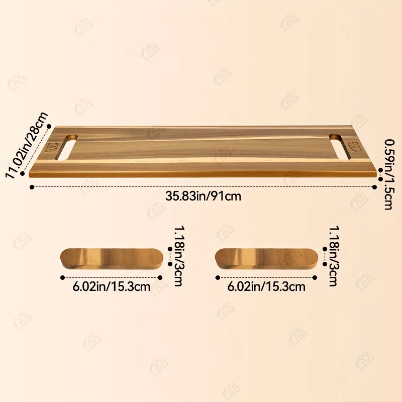 36X12in Acacia Wood Charcuterie Board