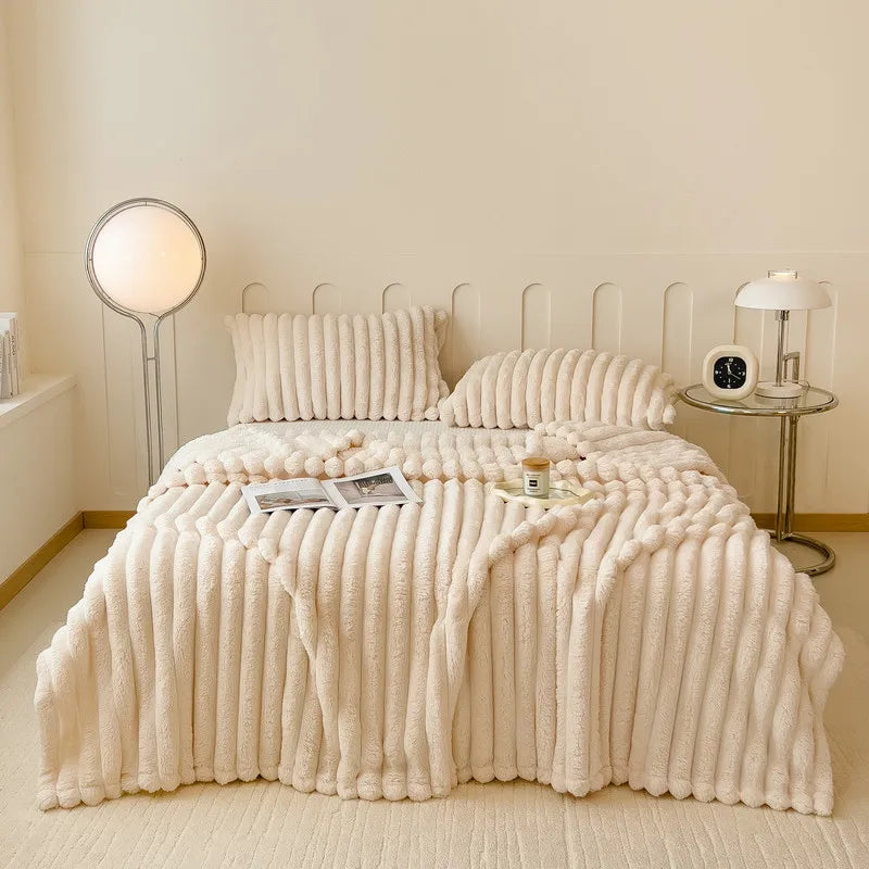 Super Soft Faux Rabbit Fur Blanket