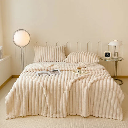 Super Soft Faux Rabbit Fur Blanket