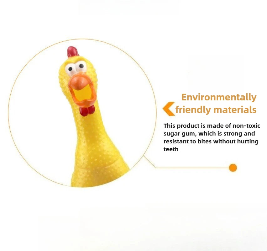 Squeaky/Screaming Chicken Dog Toy