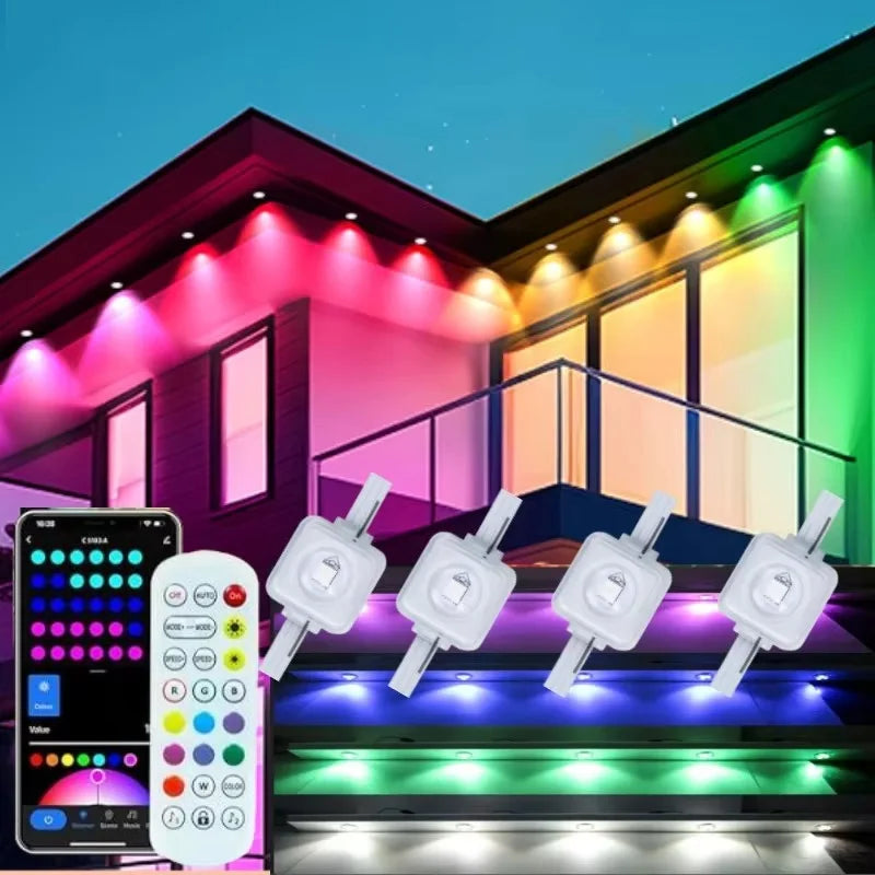Smart Permanent Outdoor Lights with Music Sync