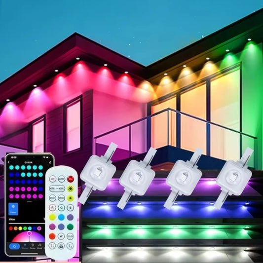Smart Permanent Outdoor Lights with Music Sync