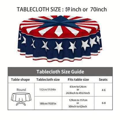 Patriotic Table Runner with Stars and Stripes Print