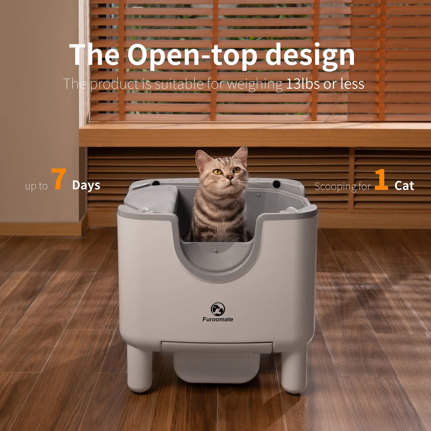 Self-Cleaning Litter Box - Open-Top