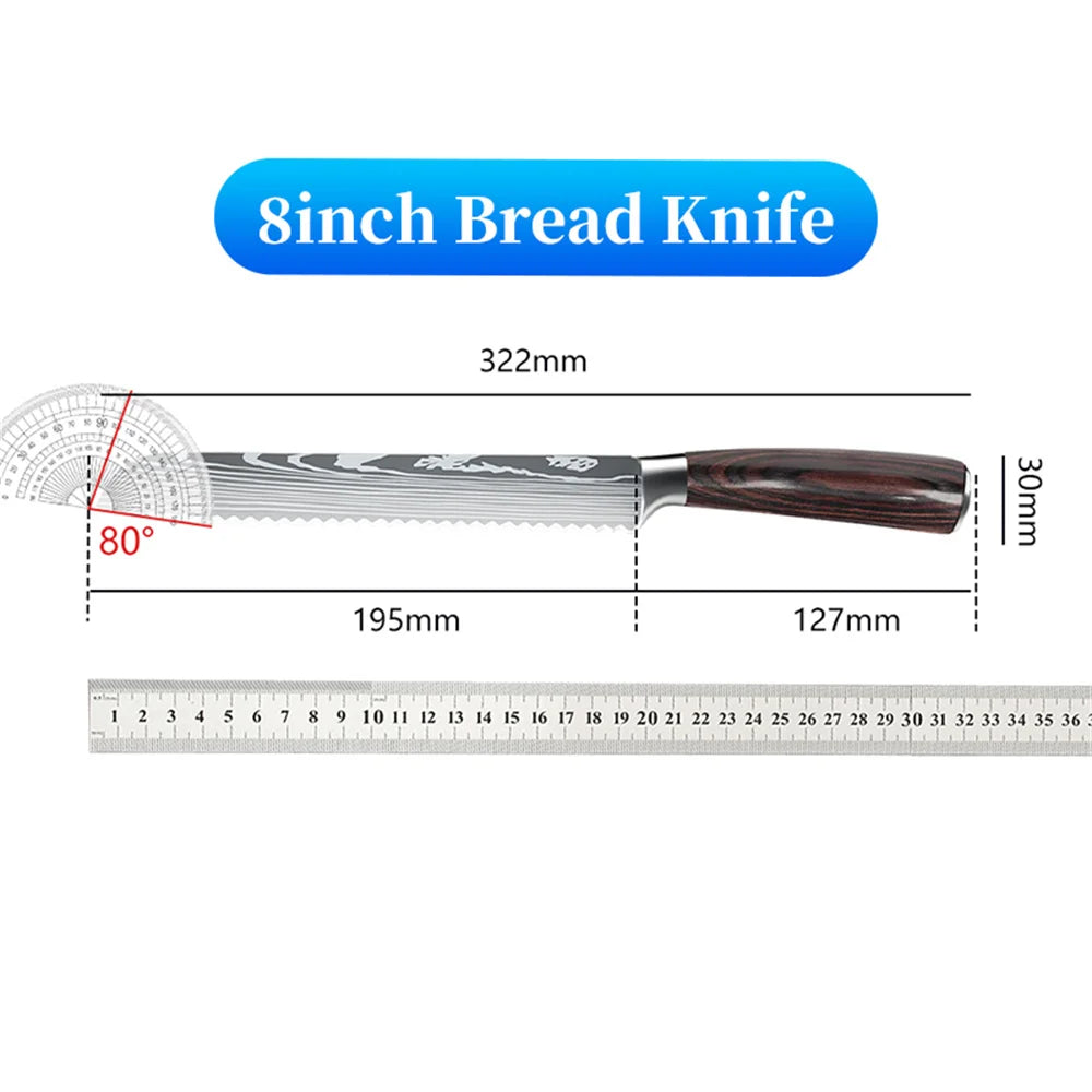 Japanese Stainless Steel Kitchen Knives