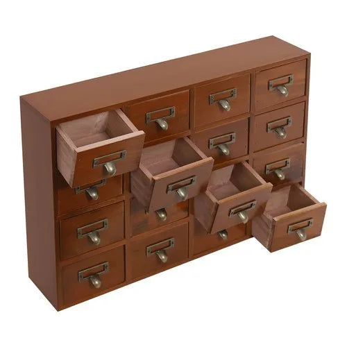Tabletop 64 Drawer Pine Wood Organizer