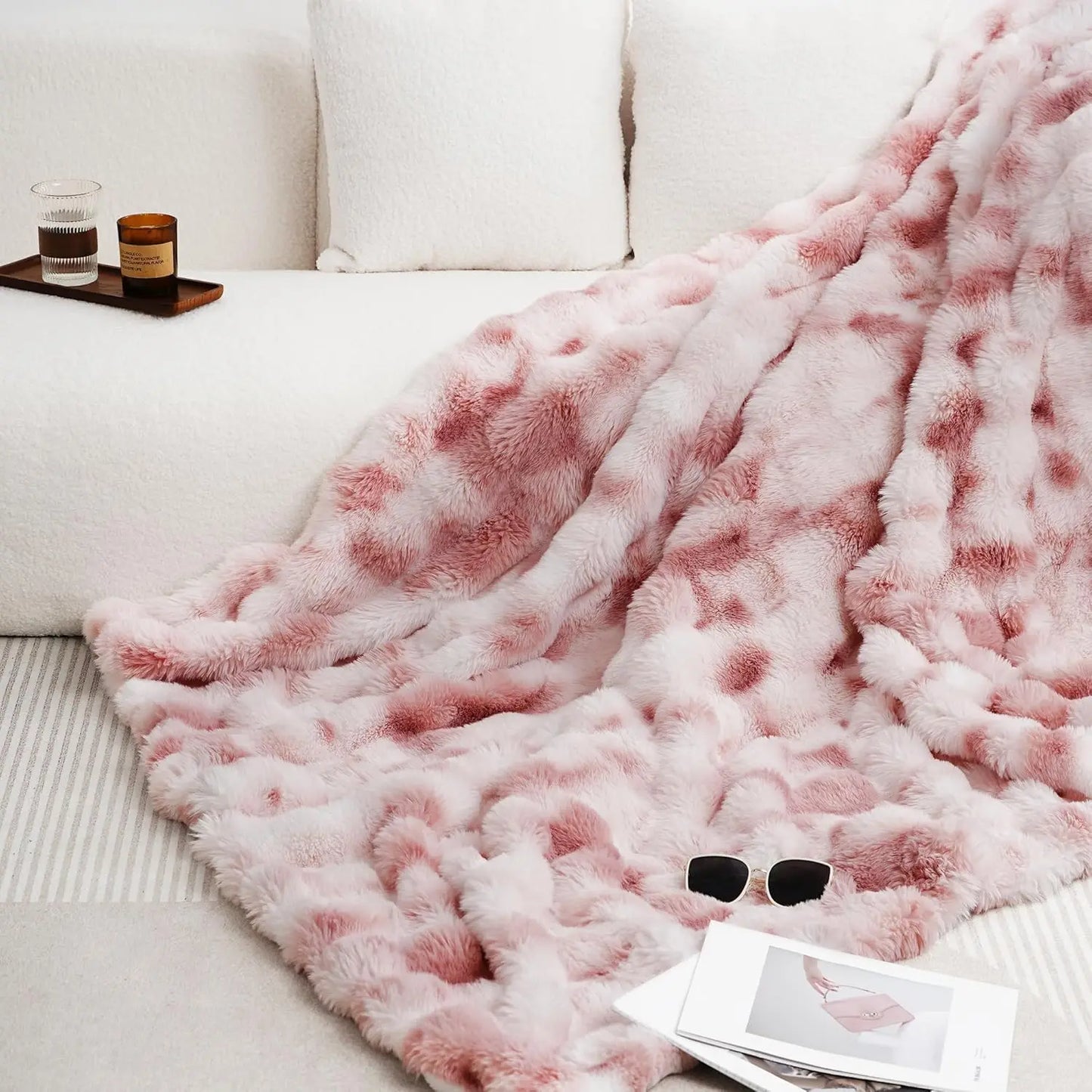 Cozy Faux Rabbit Oversized Throw
