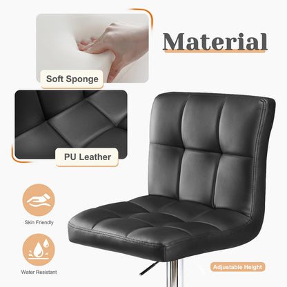 Leather Bar Stools Set of 2-up to 250lbs