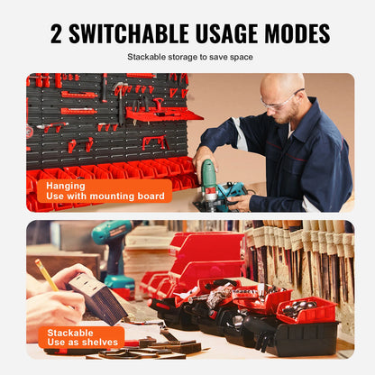 Wall Mounted Garage Storage 30-48 bins