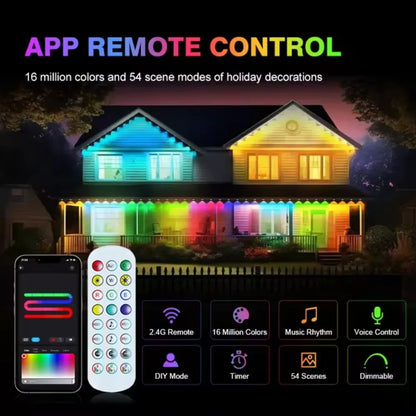 Smart Permanent Outdoor Lights with Music Sync