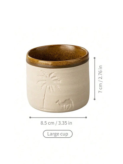 Desert Camel & Palm Tree Ceramic Coffee Mug