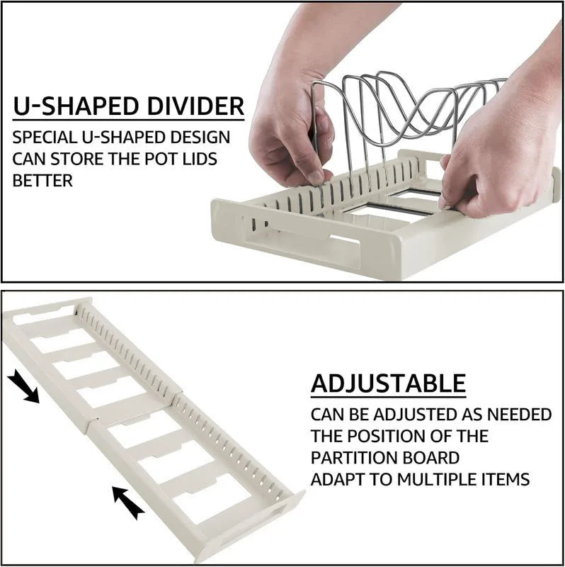 Expandable Under Cabinet Kitchen Pot/Pan Organizer