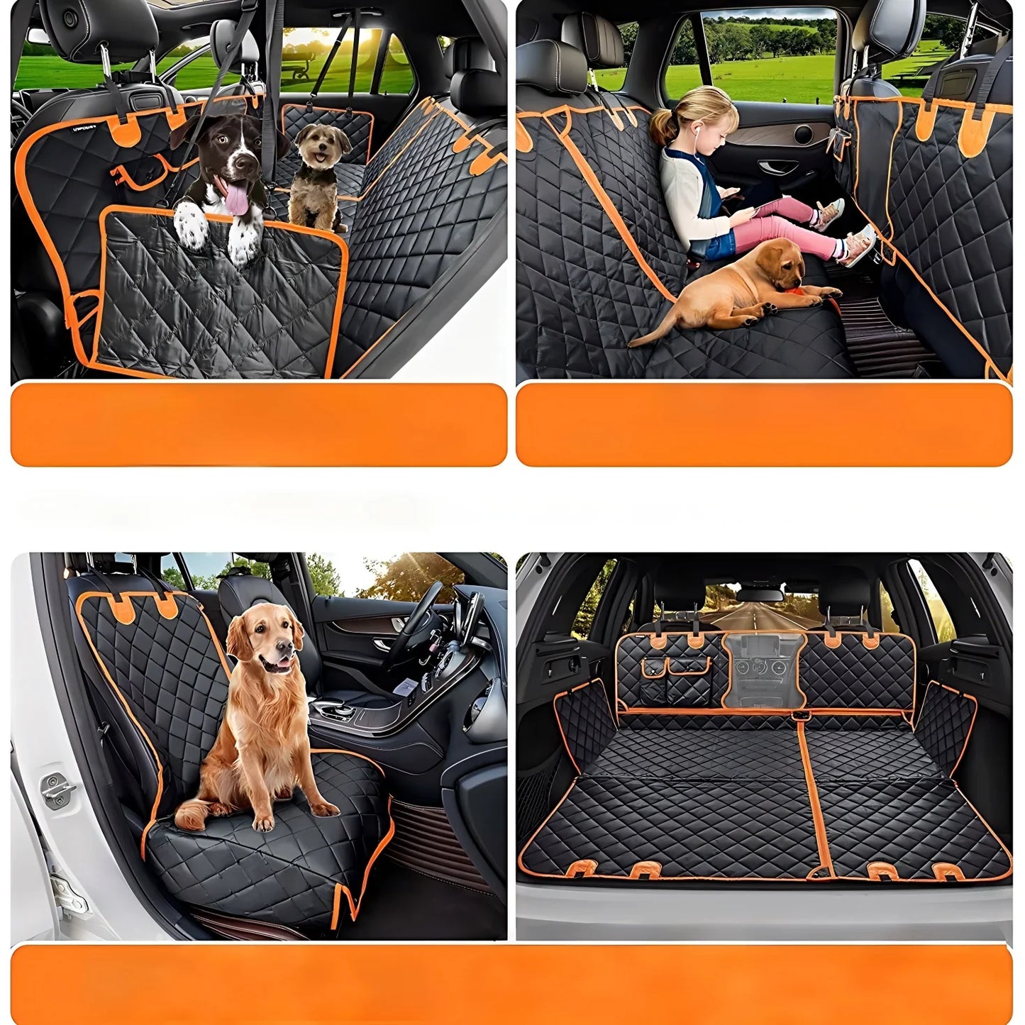 Waterproof Dog Car Seat Cover Nonslip Back Seat Protector