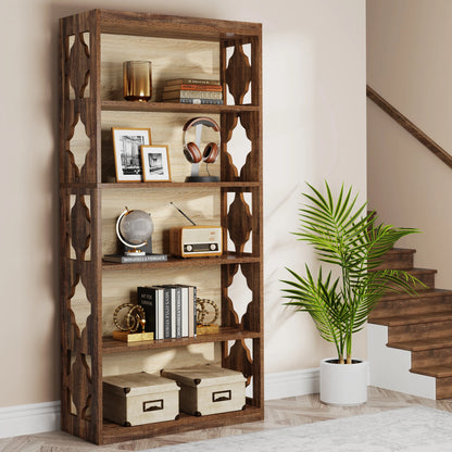 71 in 6-Tier Industrial Bookcase