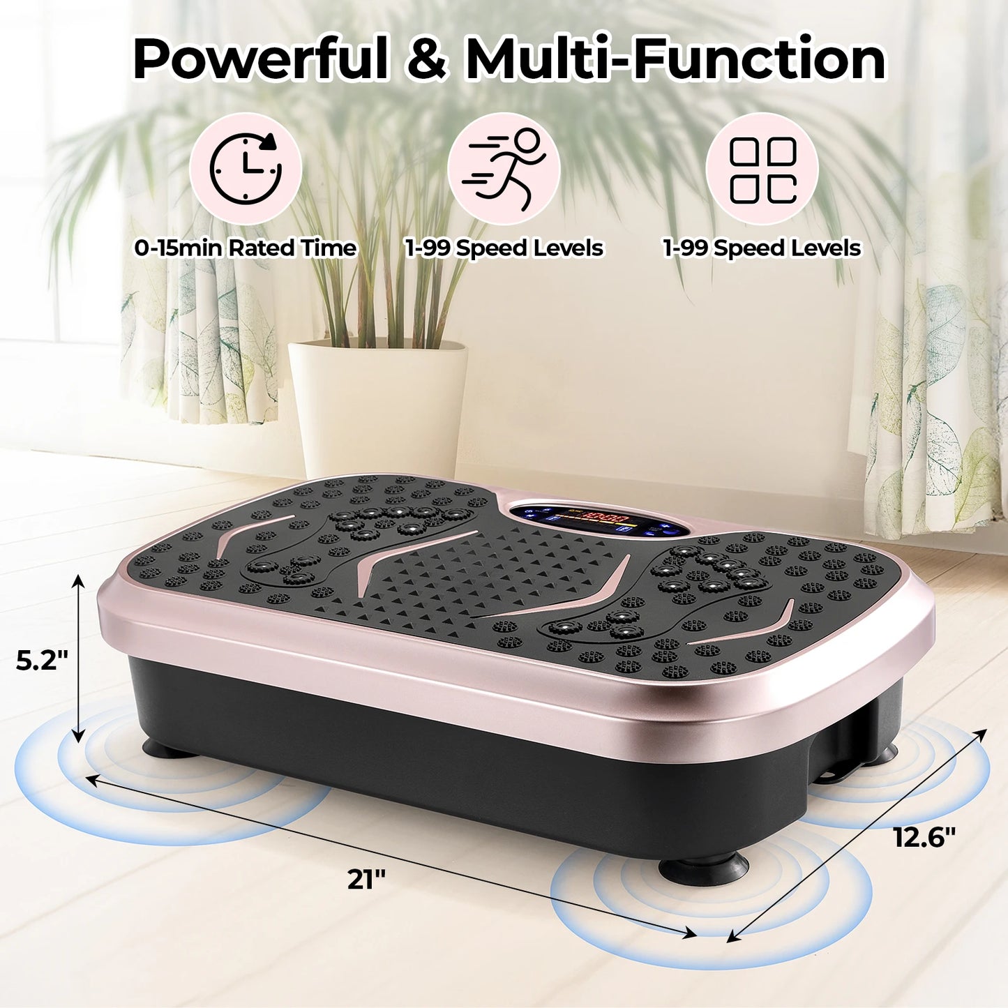 Whole Body Workout Vibration Plate w/ Loop Bands
