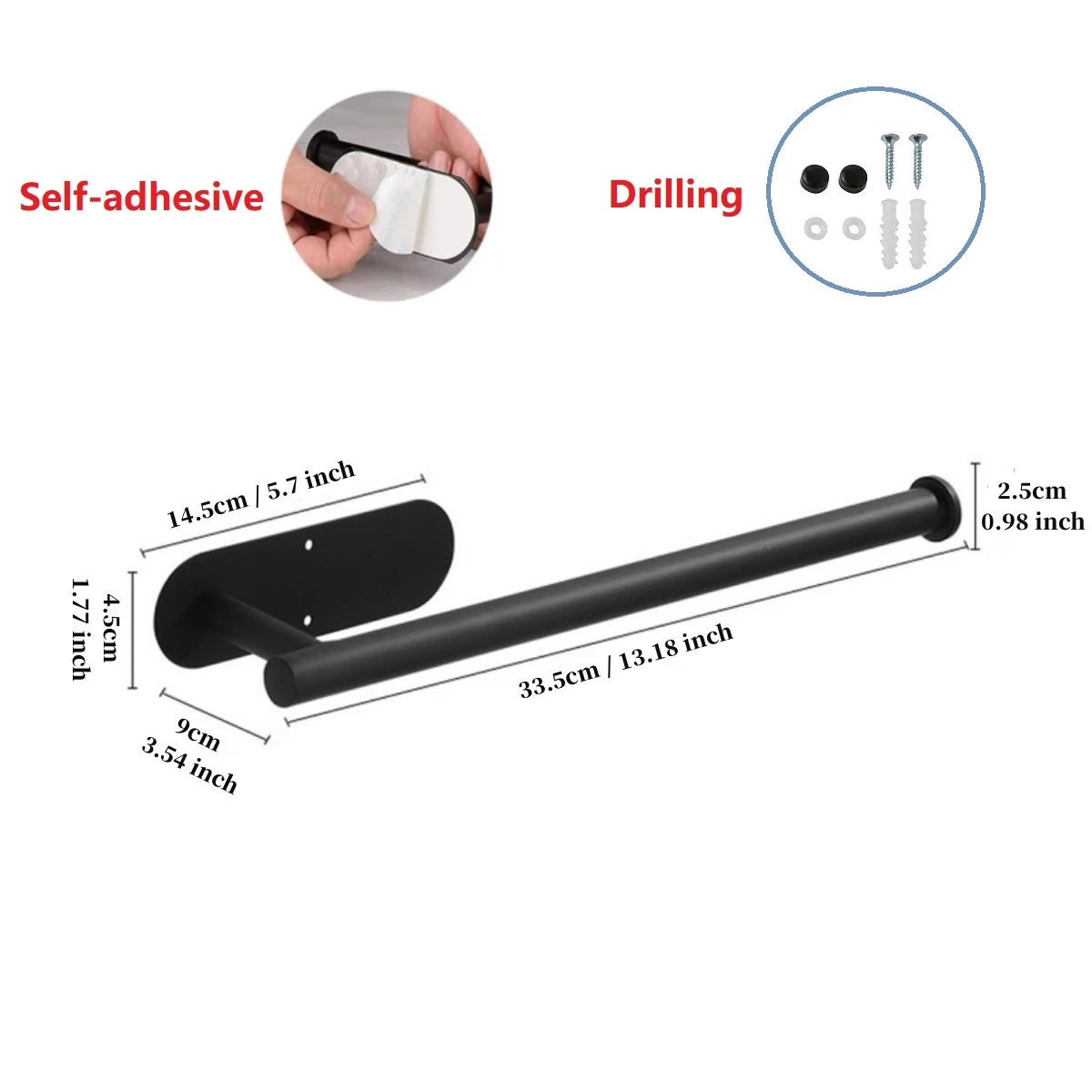 Adhesive Paper Towel Rack