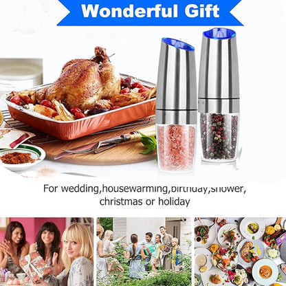 1pc/2pcs, LED Electric Salt And Pepper Grinder