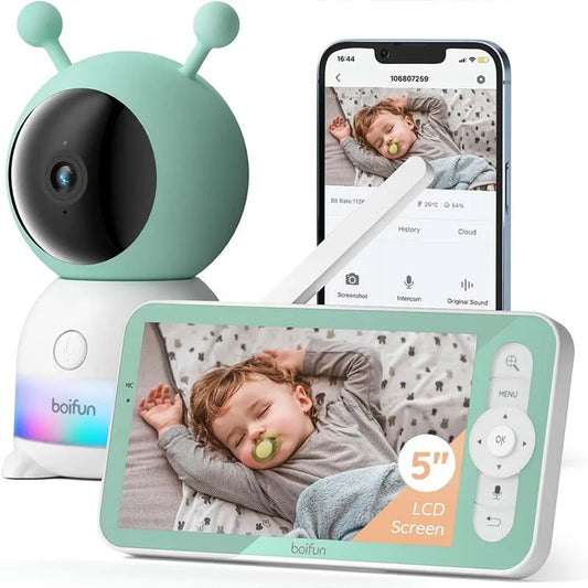 2K 5" Baby Monitor Camera,  360° Rotation