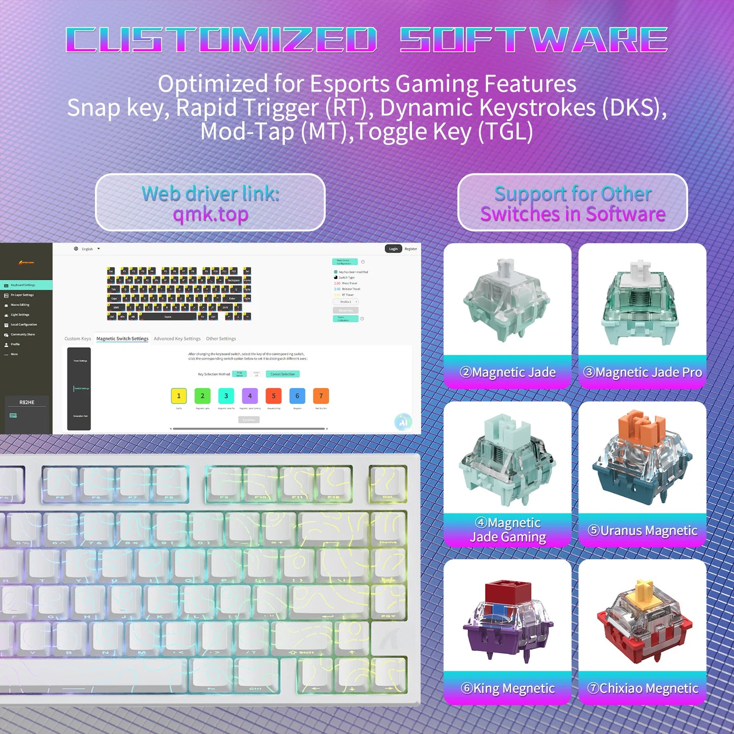 ATTACK SHARK R82 HE Wired 75% Keyboard