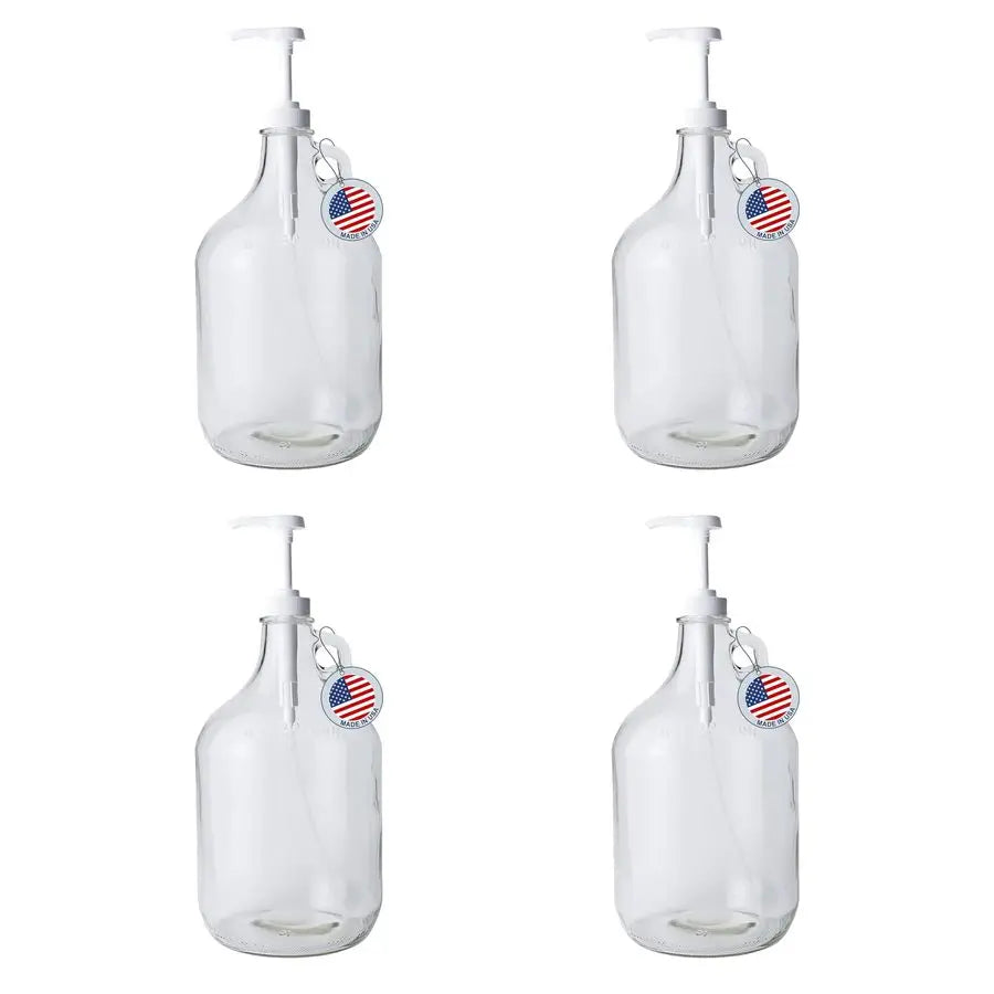 4pk 1 Gallon Glass Jug Dispenser