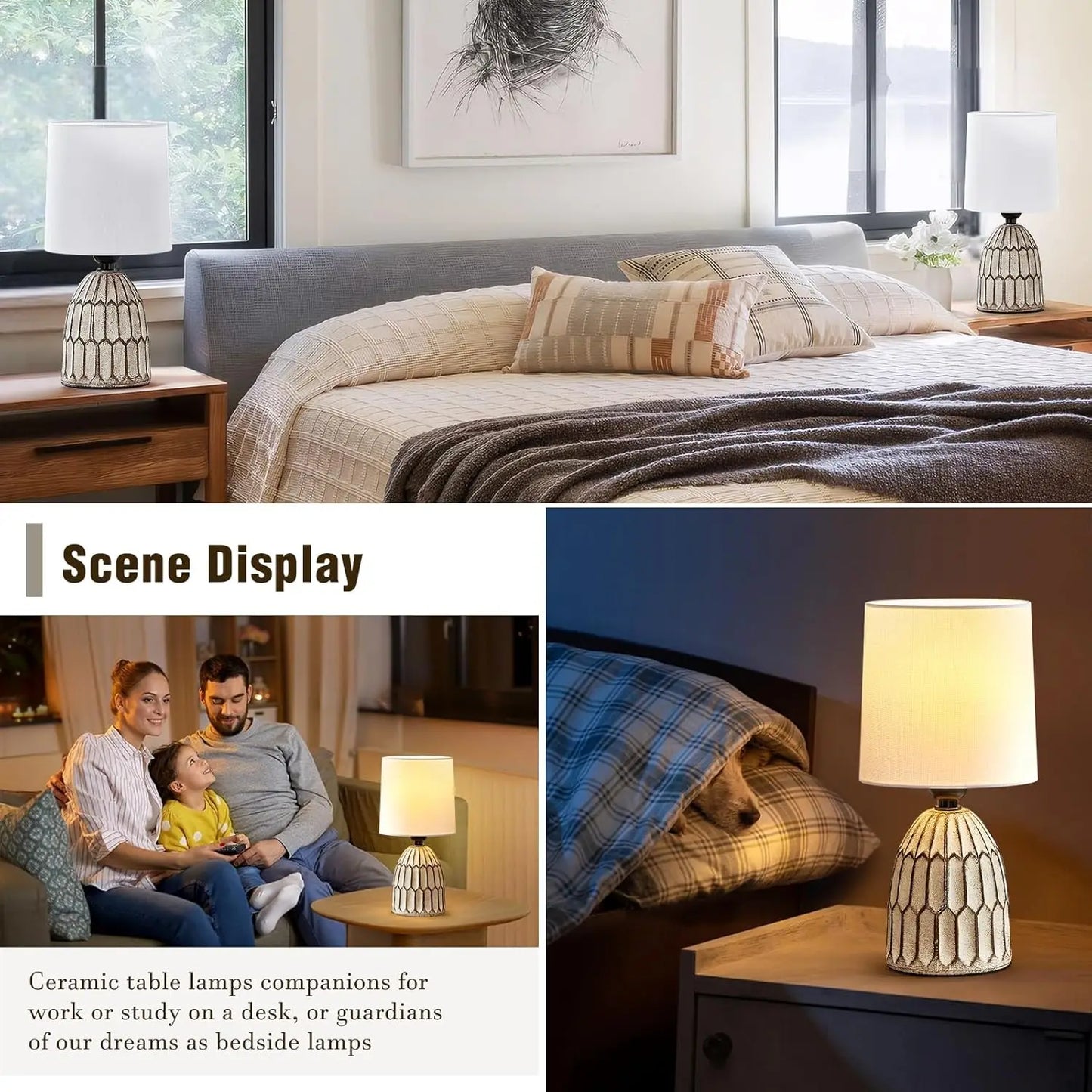Set of 2  Ceramic Table Lamps