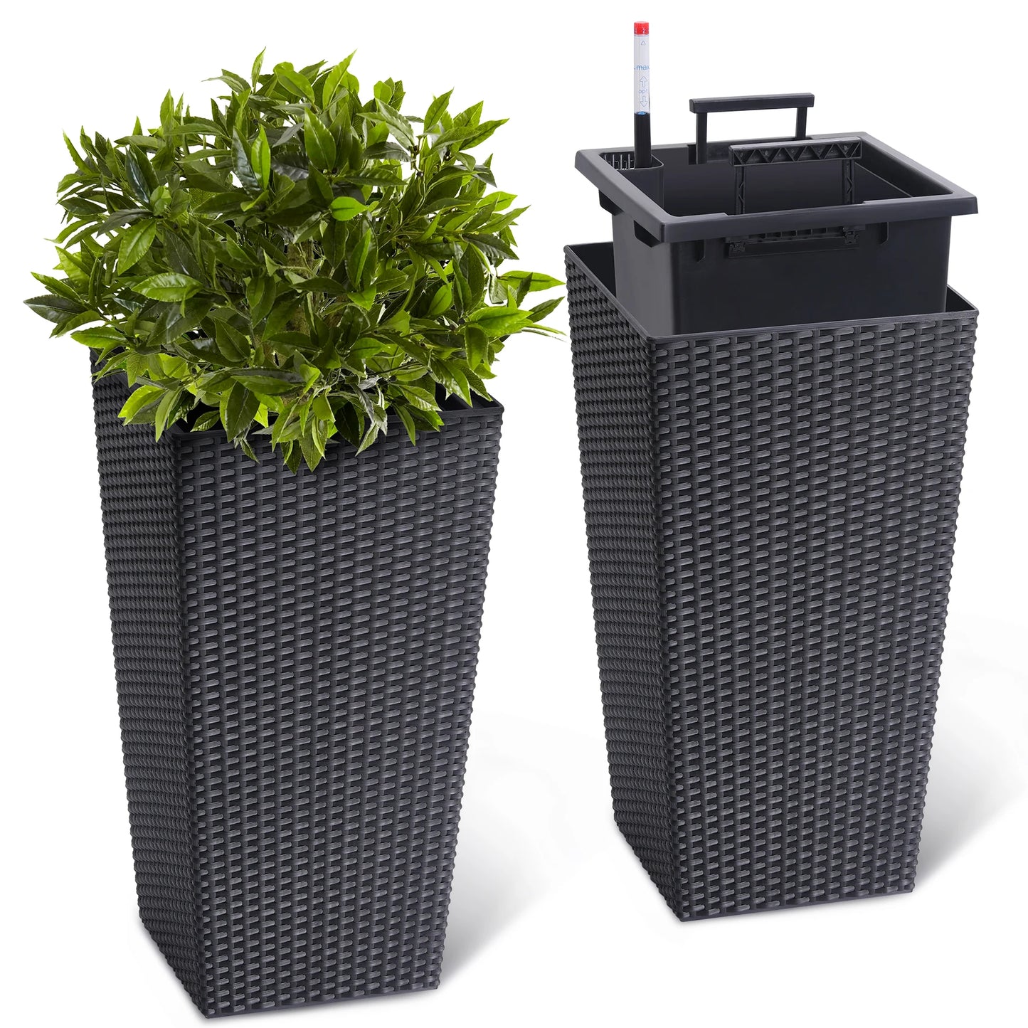 Set of 2 Self Watering Plant Pots