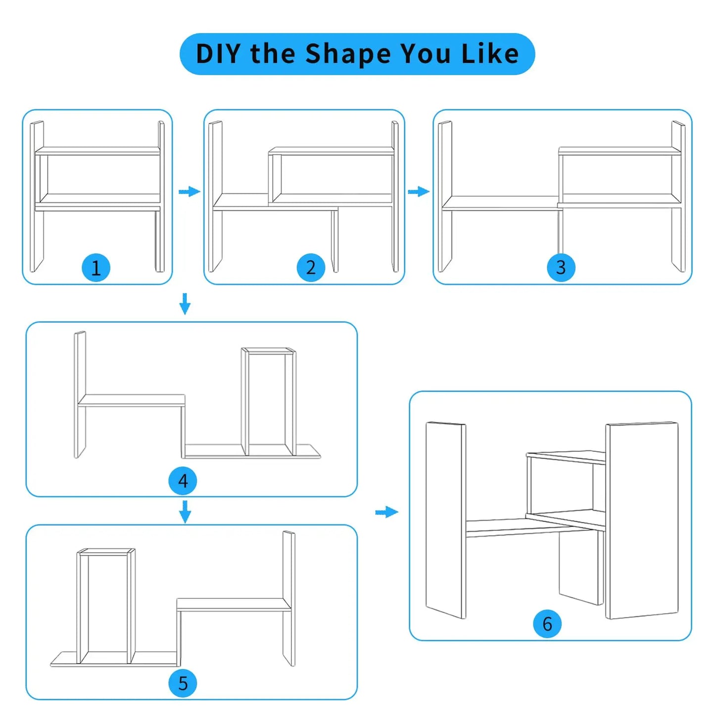 Adjustable Wood Office Storage Rack