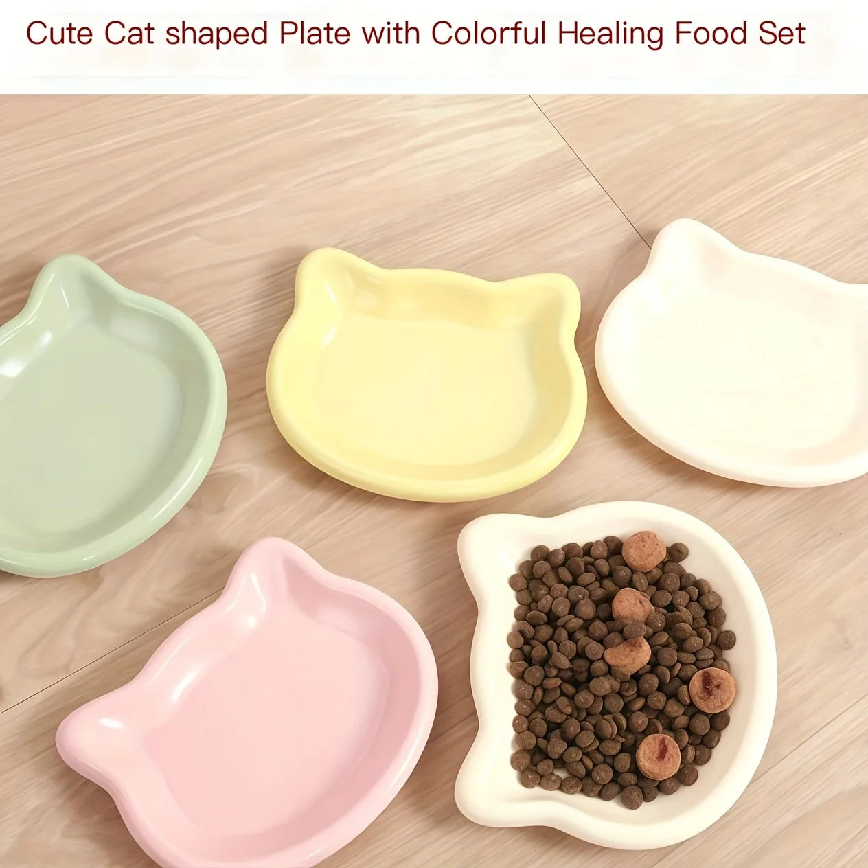 4-Color Cat Food Dish