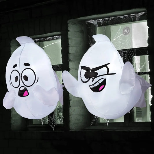 2 Pack Halloween Inflatable Window Ghost