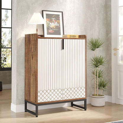 5-Tier Shoe Cabinet with Doors