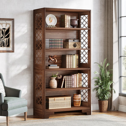 71 in 6-Tier Industrial Bookcase