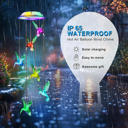Solar Hummingbird Wind Chimes