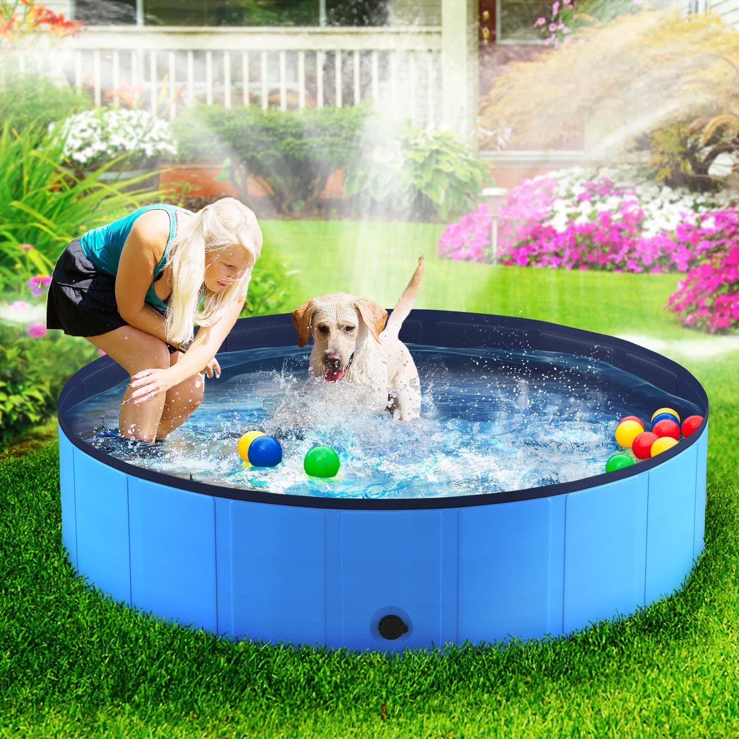Anti-slip Portable Dog Pool