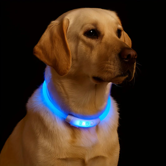 3 Mode Adjustable, Rechargeable LED Dog Collar