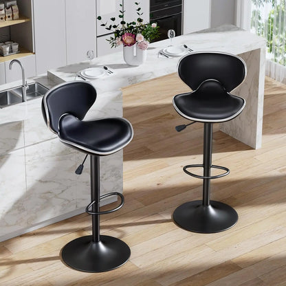 Set of 2 Adjustable, Swivel Barstools