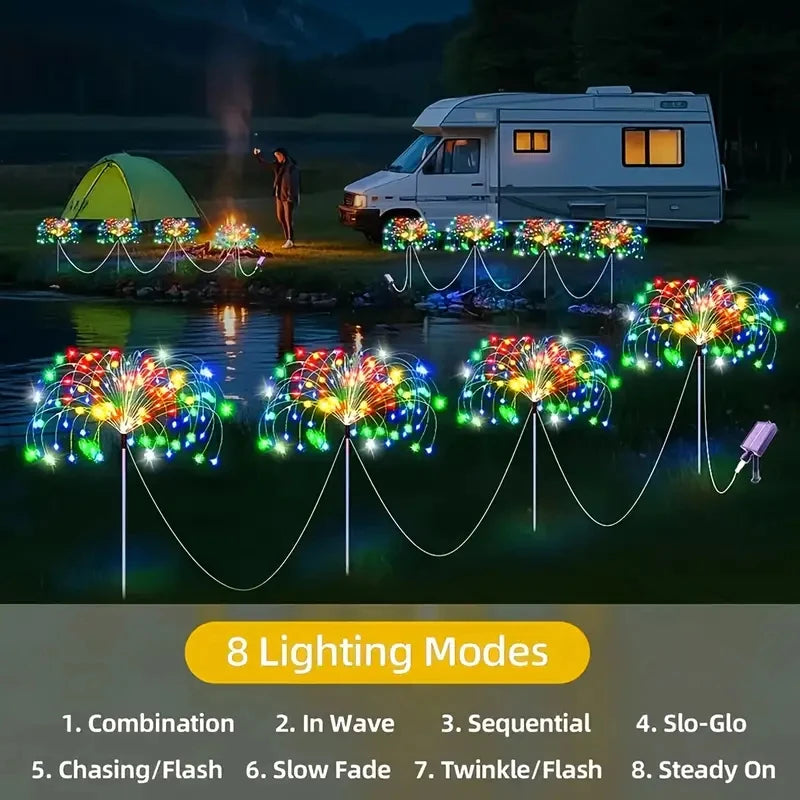 Solar LED Fireworks Lights