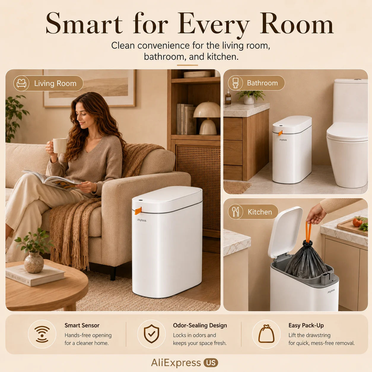 Smart Trash Can with Auto-Lining