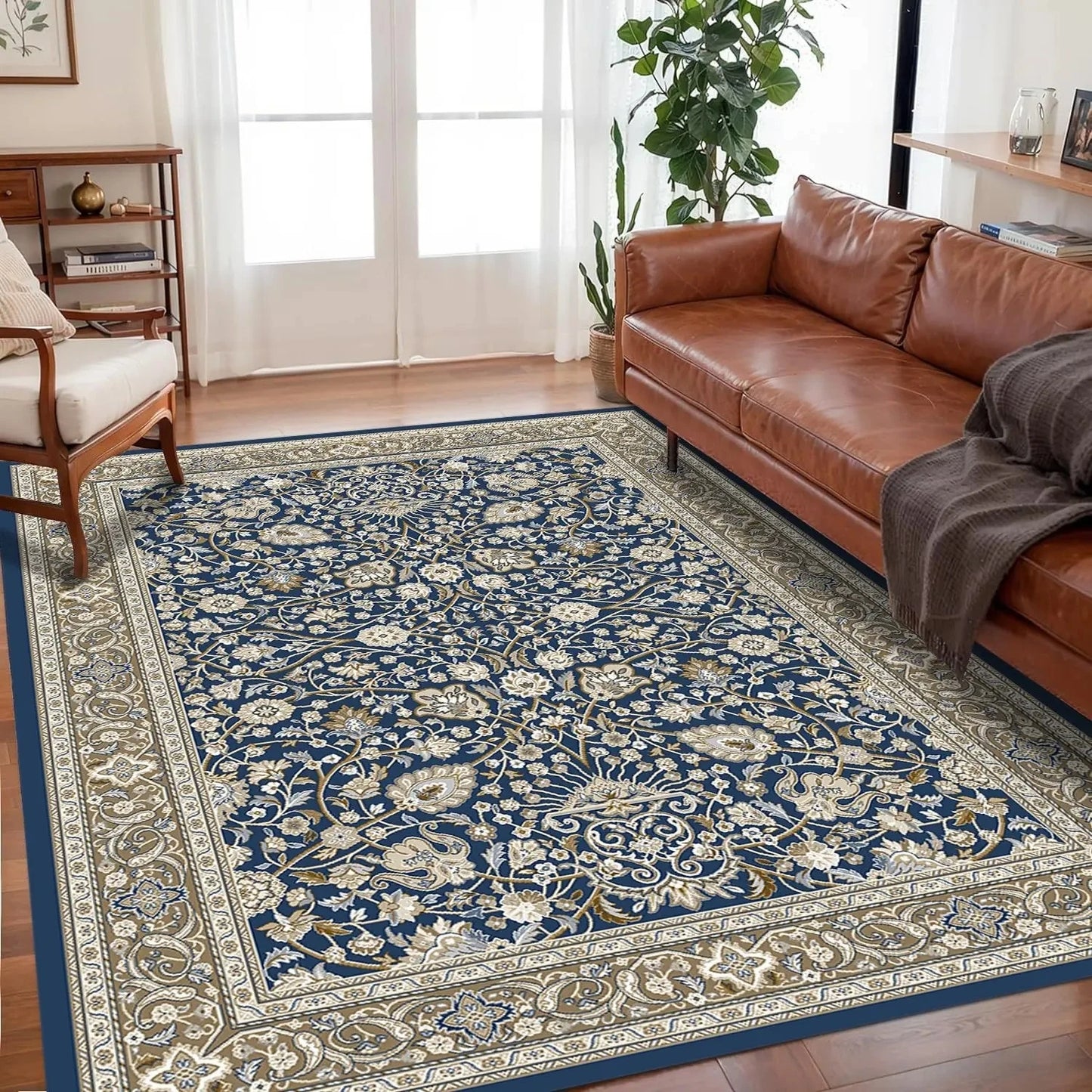 VIKAMA Bohemian Crystal Velvet Anti-Slip Rug