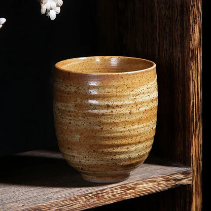 Vintage Style Japanese Coarse Pottery Mug