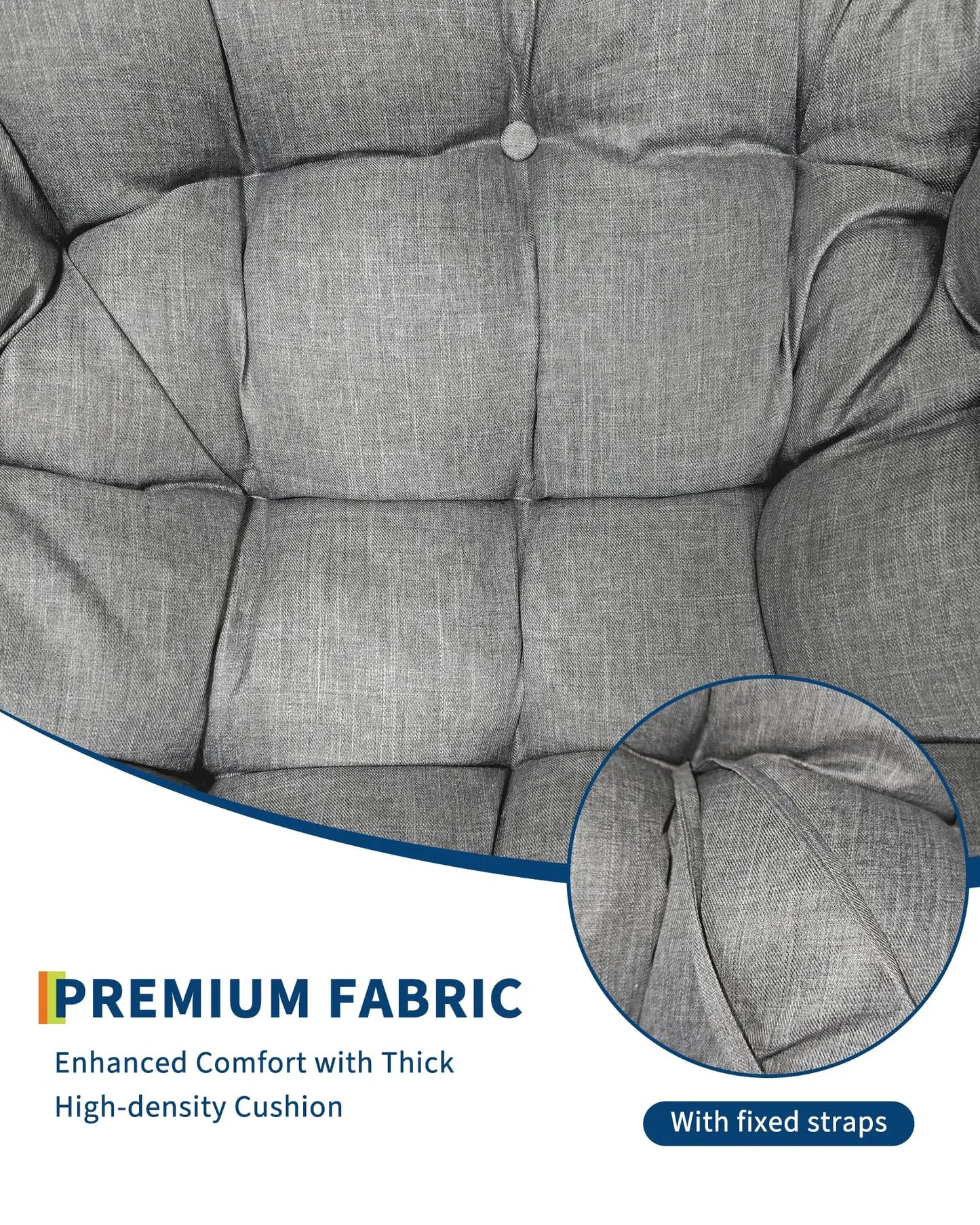 Oversized Papasan Rocking Chair With Cushion