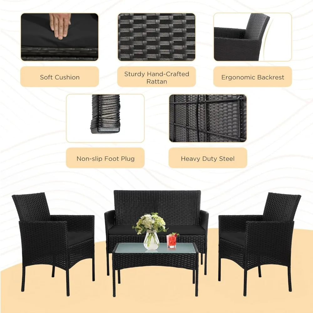 Outdoor Wicker Patio Furniture Set