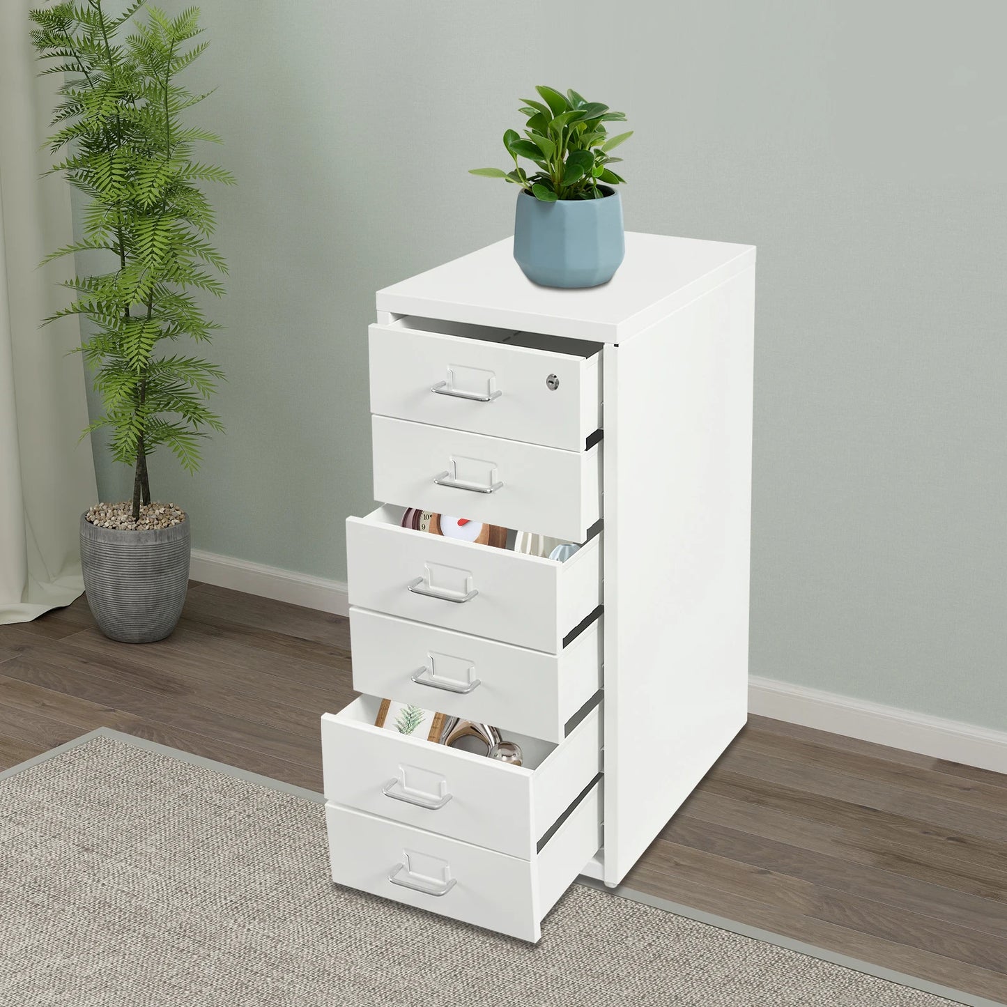 6 Drawer Locking Cabinet