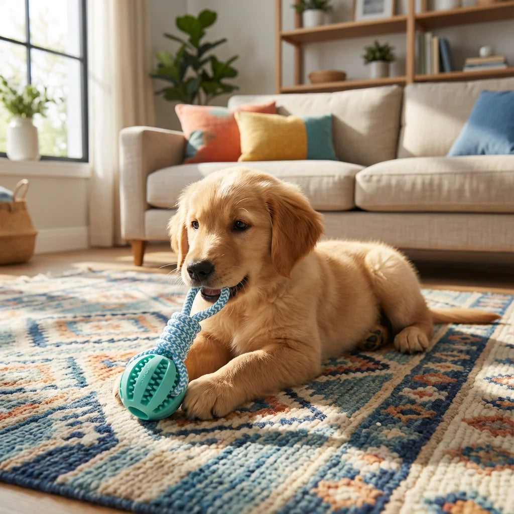 Cotton Rope & Rubber Chew Ball